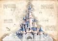 A3 Print - Disney Castle Paris multifärg