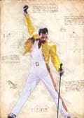 A3 Print - Music - Queen - Freddy Mercury multifärg