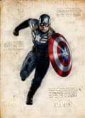 A3 Print - Captain America multifärg