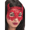 Miniatyrbild 1 av 2: Ansiktsmask - Devil mask in red Fabric Macrame multifärg