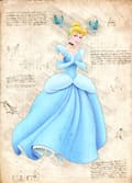 A3 Print - Disney - Cinderella - Askungen Multicolor