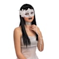 Miniatyrbild 2 av 2: Ansiktsmask - White mask with lace and strass multifärg