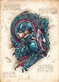 A3 Print - Captain America multifärg