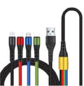 Miniatyrbillede 1 af 6: 4-i-1 USB Hurtigopladningskabel [120 cm længde] Multi-brug kabel til Type-C Micro Android-telefoner