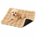 Blødt hundetæppe med skridsikker underside - behageligt hvilested for hunde og katte Beige beige