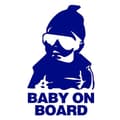 Bilsticker - Baby on Board Blå blue
