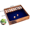 Miniatyrbild 3 av 5: Shut The Box 2 spelare - Trac Game - Ekologiskt träspel - från 6 år