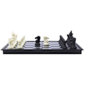Miniatyrbild 1 av 6: Resespel - Engelhart - Backgammon/Schack - 24 cm - Svart/Vit - Magnetisk Svartvitt