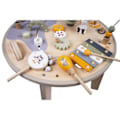 Miniatyrbild 6 av 6: Bord Multi-aktiviteter - Utbildningsleksak - Trä - Kulram - Xylofon - Från 12 månader Färgad