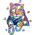 Miniatyrbild 2 av 6: 602010 - Djurträpussel: Tiger A4 - 98 st - Unika former - Vuxenpussel - Presentförpackning - Från 12 år. Tiger