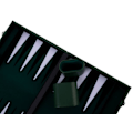 Miniatyrbild 5 av 6: Backgammon de Luxe - Hög kvalitet - 15 tum - Syntetiskt läder - Filtinlägg - Pärlbelagda spelpjäser