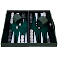 Miniatyrbild 2 av 6: Backgammon de Luxe - Hög kvalitet - 18 tum - Konstläder - Filtinlägg - Skimrande brickor