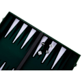 Miniatyrbild 5 av 6: Backgammon de Luxe - Hög kvalitet - 18 tum - Konstläder - Filtinlägg - Skimrande brickor