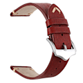 Miniatyrbilde 1 av 4: Rött vintage klockarmband av läder Red 20mm