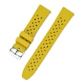 Miniatyrbillede 1 af 3: Honeycomb urrem i gult FKM-gummi Yellow 24mm