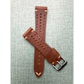 Miniatyrbild 3 av 4: Racing klockarmband av brunt läder Brown 20mm