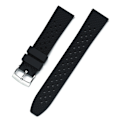 Pikkukuva 1 / 2: Honeycomb klockarmband av svart FKM gummi Black 20mm