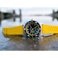 Miniatyrbillede 3 af 3: Honeycomb klockarmband av gult FKM gummi Yellow 18mm