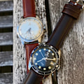 Miniatyrbild 5 av 5: Klassiskt klockarmband av brunt läder Brown 16mm