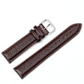 Miniatyrbilde 1 av 4: Ödlemönstrat band av brunt läder Brown 12mm