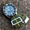 Miniatyrbilde 2 av 2: Grönt och gult Marine Nationale klockarmband Green 22mm