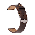 Pikkukuva 1 / 2: Mörkbrunt vintage klockarmband av läder DarkBrown 18mm