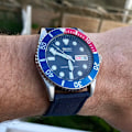 Miniatyrbilde 4 av 5: Blått sailcloth klockarmband Blue 18mm