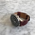 Miniatyrbillede 4 af 4: Rødt vintage urrem i læder Red 22mm