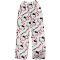Miniatyrbild 1 av 4: Hello Kitty Flanell Pyjamas Mjuka Kawaii Pyjamas Hembyxor Cartoon Casual Anime Bekväma Höst- och Vintervarma Pyjamas Casual Byxor White XL