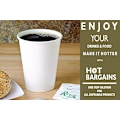 Pikkukuva 4 / 4: Paper Cups 8oz - (100 Pack) - Yhden seinän valkoiset kertakäyttöiset kahvikupit kuumille ja kylmille juomille - 280 ml paperikupit