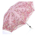 Pikkukuva 1 / 5: Hopfällbart UV-parasoll Snö/Regn/Sol Paraply Broderi Bröllopsparaply Pink