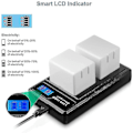 Miniatyrbillede 3 af 5: Dobbelt Batterioplader til Arlo Pro Batteri Arlo Pro 2 Batteri Arlo Go Batteri LCD Batterioplader