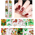 Miniatyrbild 2 av 5: 12 rutnät jul snöflingor nagelkonst glitter nagelpaljetter, jul glittrande snöflinga glitter nagelflinga jul nagelkonfetti paljett för