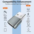 Miniatyrbillede 2 af 5: 4-pak USB-C Hun til USB Hanadapter, Type-C Ladekabel Strømkonverter til 12 13 Pro Max
