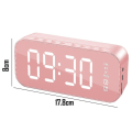 Miniatyrbild 2 av 5: Väckarklocka för sovrum/kontor, digital klocka med Bluetooth högtalare, väckarklocka för tunga sovplatser pink