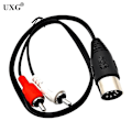Miniatyrbillede 2 af 4: 7-polet DIN Han Public til 2 RCA Lotus Han Hun Stik Gammeldags B&O TV Udstyr Adapterkabel 50cm 150cm 5ft 1.5m Tw 7pin-RCA Male 1.5M