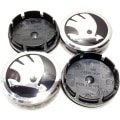 Miniatyrbilde 2 av 5: Sett med 4 svarte navkapsler til Skoda 56 mm for Fabia, Octavia, Superb