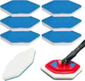 Förpackning Bad- och badkarsmopprefiller Ersättning kompatibel med Vileda Bath Magic Bad Multi-Surface Svamp, Hexagonal Form