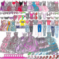 Pikkukuva 1 / 4: 50kpl/ set Barbie-nukke Mekot Kengät Korut Vaatteet Asusteet Pukeutumispeli 30cm nukelle