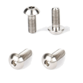 Pikkukuva 1 / 4: 4 kpl Titanium TC4 Pultit M5X12mm kuusiopää polkupyörän pullon häkkiin Asenna T-maastopyörän Ti-osien ruuvit- Titanium