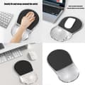 Miniatyrbilde 2 av 5: Musematte med håndleddsstøtte Ergonomisk musematte Komfortabel datamaskin håndleddsstøtte for bærbar PC Musematte Kontor Hjem Coral powder