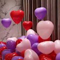 Miniatyrbillede 4 af 4: 100 stk. Farverige Hjerteformede Balloner 10\" Latex Balloner Regnbue Hjerteformede Balloner til Bryllup Frieri Valentinsdag Dekorationer
