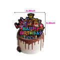 Miniatyrbillede 3 af 5: Fem nætter ved Freddys tema Fødselsdagsfestartikler Skrækspilsballoner Cupcake Cake Toppers Bannerpynt sæt