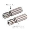 Miniatyrbillede 2 af 2: H2 Ekstruder Heat Break All Metal Rustfrit Stål Heatbreak 3D-printerdele til B1 .0 Hotend Kits, 2PCS Silver