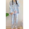 Miniatyrbilde 6 av 6: Kawaii Tegneserie Pyjamas til Kvinner og Jenter - Langærmet Skjorte med Pyjamasbukser - Soveklær - Hjemmetøy - 2-delt Pyjamassett Cinnamoroll L