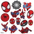 Miniatyrbillede 1 af 3: 14 stk Cartoon Spiderman Iron On Patches til tøj, gør-det-selv-sy-på-lapper Applikation Patch Reparation af tøj-lapper til jeans, bukser, rygsække, tøj