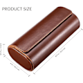 Pikkukuva 2 / 5: Travel Watch Case, Watch Box för män, 3 Slots Läder Watch Case
