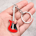Miniatyrbild 4 av 5: 2 st gitarr nyckelring musik fans special replica nyckelring mini gitarr form hänge nyckelring accessoar souvenir present