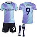 Miniatyrbillede 1 af 2: 2024-2025 Arsenal Udebanetrøje Jersey til Børn og Voksne med Strømper Nr. 9 G.JESUS No.9 G.JESUS 16