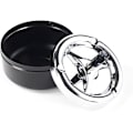 Miniatyrbillede 3 af 4: Jätte Elegant Modern Vacker Roterande Askfat Vindaskfat sort black